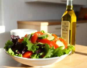 salad, olive oil