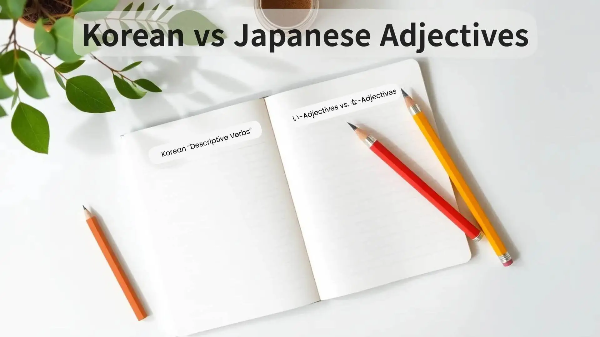 Korean vs Japanese Adjectives