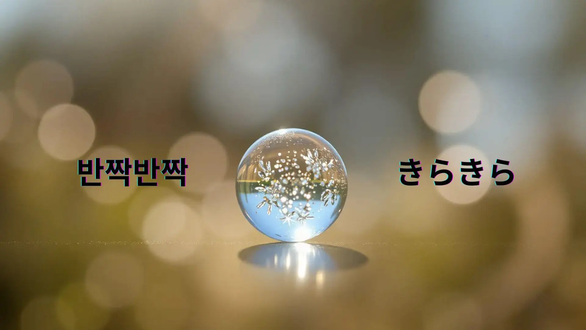 a sparkling glass bead